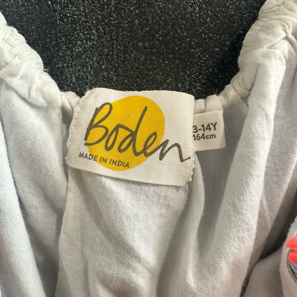 Boden Soft Blue Chambray Romper Pockets Stretchy Waist Size 13-14Y 164cm - Picture 4 of 5